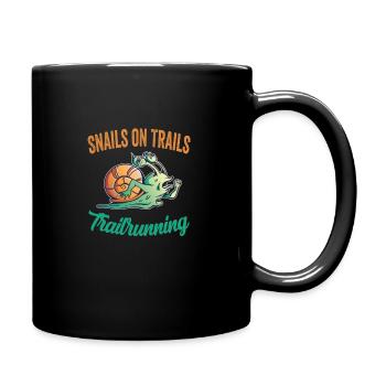 Lustiges Läufer Team Running Trikot Shirt - Tasse einfarbig - Schwarz - Rechts
