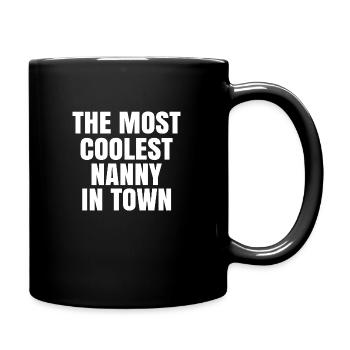 The most coolest nanny in town - Full Colour Mug - black - Right