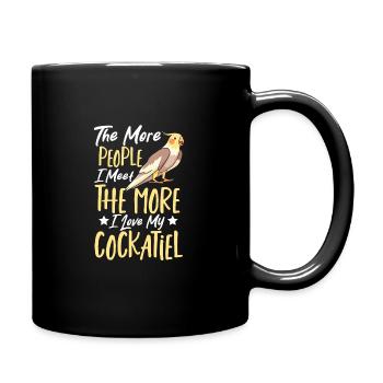 Amoureuse des perroquets, maman calopsitte - Mug uni - noir - Droite