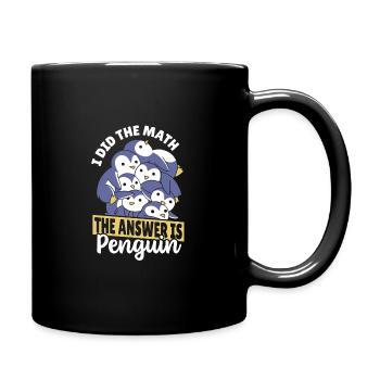 Penguins I did the math, the answer is - Full Colour Mug - black - Right