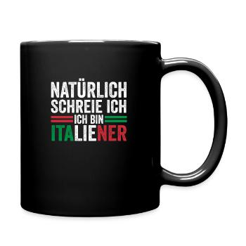 Italie Vaffanculo italien - Mug uni - noir - Droite
