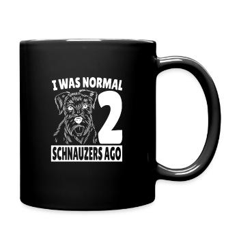 J’étais normal avant 2 t-shirt Schnauzers - Mug uni - noir - Droite