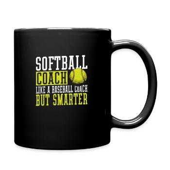 Entraîneur de softball Comme un entraîneur de baseball, mais - Mug uni - noir - Droite
