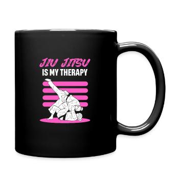 Der Kampf gegen Karate Judo Jiu Jitsu ist meine - Tasse einfarbig - Schwarz - Rechts