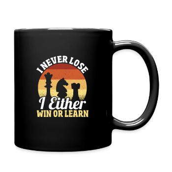 Ich verliere nie Ich gewinne oder lerne - Tasse einfarbig - Schwarz - Rechts