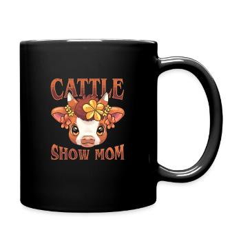 Heifer Farmer Show Kuhschau Mama Vieh - Tasse einfarbig - Schwarz - Rechts