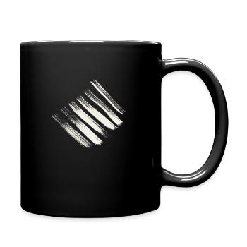 Streifen Muster Design - Tasse einfarbig - Schwarz - Rechts