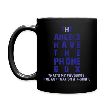 Angels have the Phonebox - Tasse einfarbig - Schwarz - Links