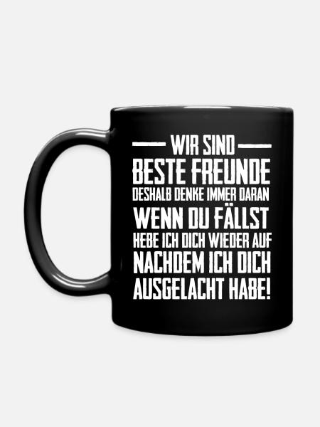 Wir sind beste Freunde - Tasse einfarbig - Schwarz