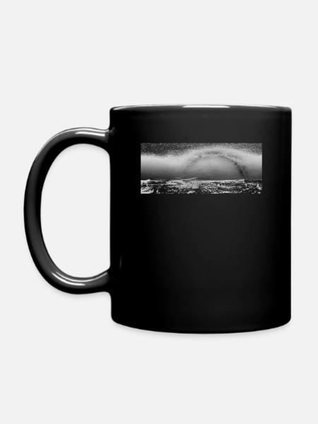 Stars landscape moon gift idea - Full Colour Mug - black