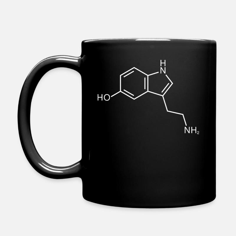 Serotonin Struktur Chemie Glück - Tasse einfarbig - Schwarz