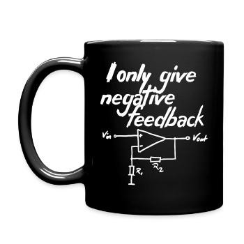 I only give negative feedback V2 - Tasse einfarbig - Schwarz - Links