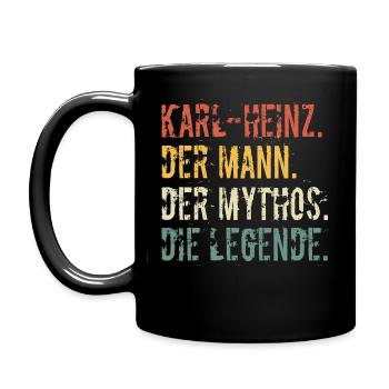 Name Karl Heinz Der Mann Der Mythos Die Legende - Tasse einfarbig - Schwarz - Links
