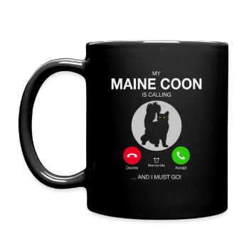 MON CHAT MAINE COON APPELLE LES PROPRIÉTAIRES DE CHATS - Mug uni - noir - Gauche