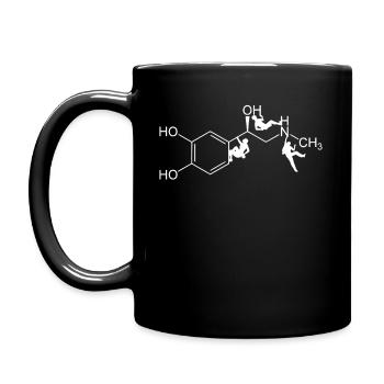 Climbing Bouldering Adrenaline Chemistry Addiction - Full Colour Mug - black - Left