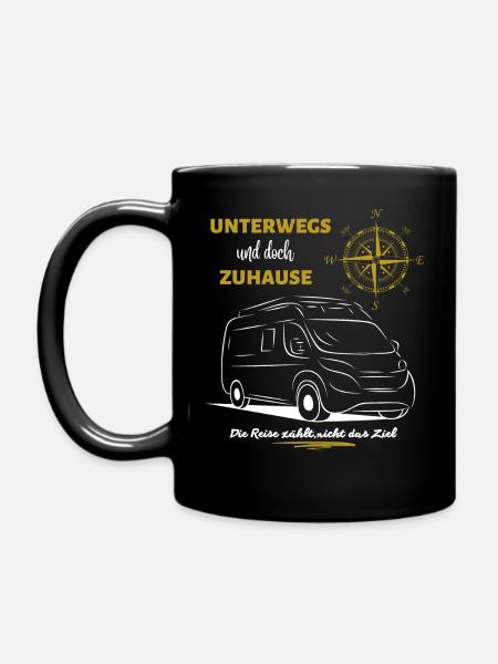 Camping Kastenwagen Wohnmobil Spruch - Tasse einfarbig - Schwarz
