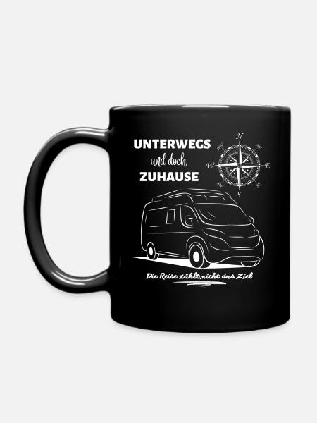 Camping Kastenwagen Wohnmobil Spruch - Tasse einfarbig - Schwarz