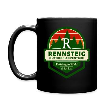 Rennsteig-Höhenweg des Thüringer Waldes - Tasse einfarbig - Schwarz - Links