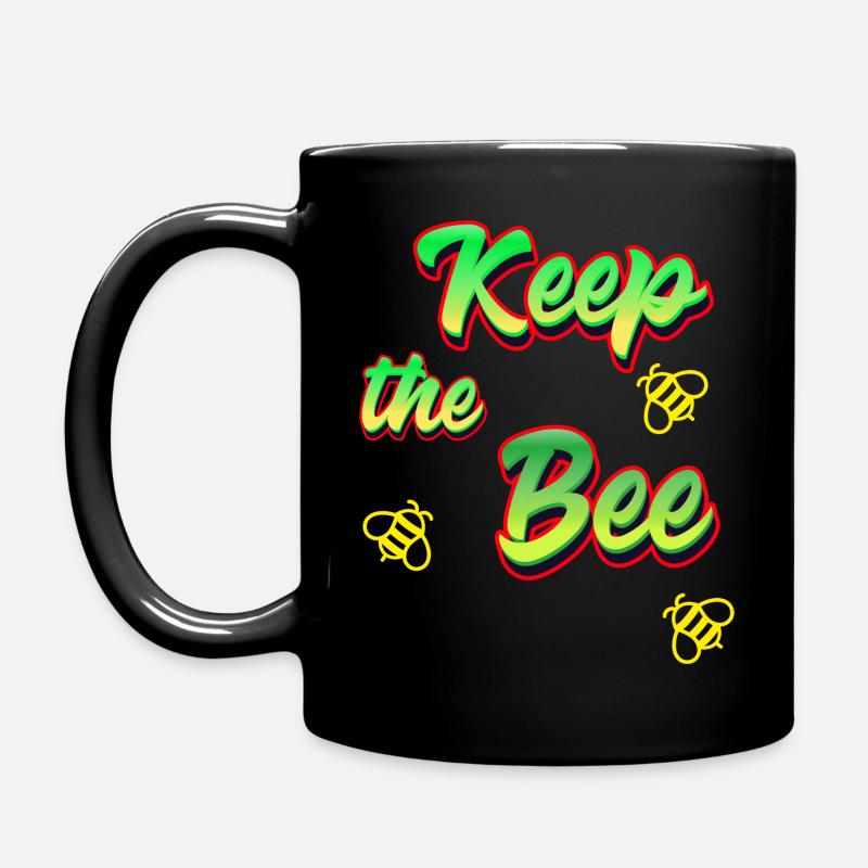 Behalte die Biene - Tasse einfarbig - Schwarz