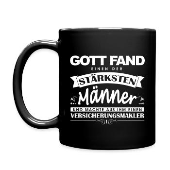 GF Versicherungsmakler - Tasse einfarbig - Schwarz - Links