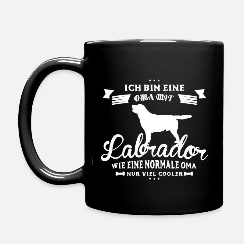 Labrador Oma - Tasse einfarbig - Schwarz