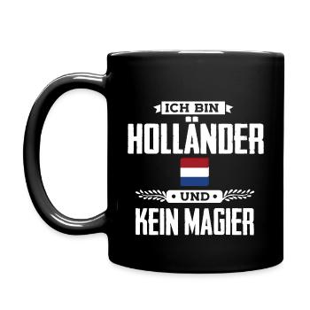 Ich bin Holländer - Tasse einfarbig - Schwarz - Links