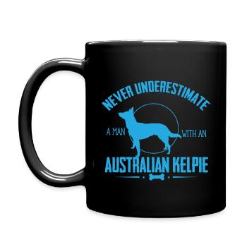 Dog Australian Kelpie NUW - Full Colour Mug - black - Left