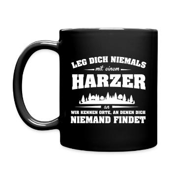 Länder Harzer LDN - Tasse einfarbig - Schwarz - Links