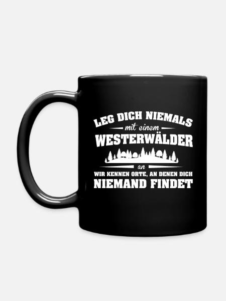 Länder Westerwälder LDN - Tasse einfarbig - Schwarz