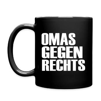 Omas gegen rechts - Tasse einfarbig - Schwarz - Links