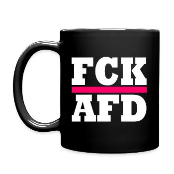 Fck afd - Tasse einfarbig - Schwarz - Links