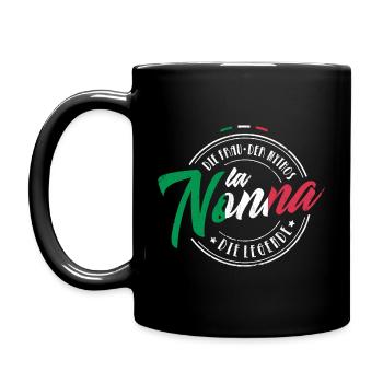 LA NONNA FRAU MYTHOS LEGENDE OMI OMA GESCHENK - Tasse einfarbig - Schwarz - Links