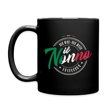 IL NONNO MANN MYTHOS LEGENDE OPA ITALIEN GESCHENK - Tasse einfarbig - Schwarz - Links