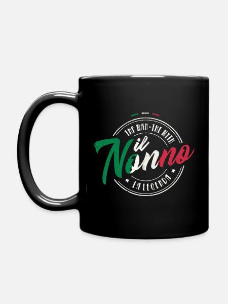 IL NONNO MAN MYTHE LÉGENDE GRAND-PÈRE ITALIE CADEAU - Mug uni - noir