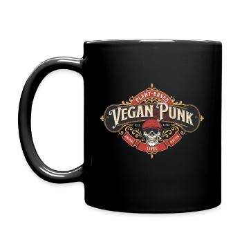 Les vies animales punk végétaliennes à base de plantes comptent - Mug uni - noir - Gauche