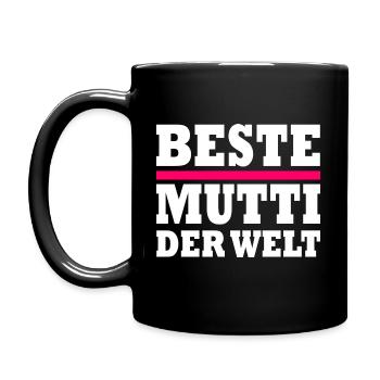 Beste mutti der welt - Tasse einfarbig - Schwarz - Links