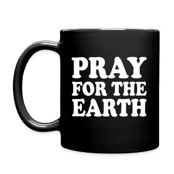 Pray for the earth - Mug uni - noir - Gauche