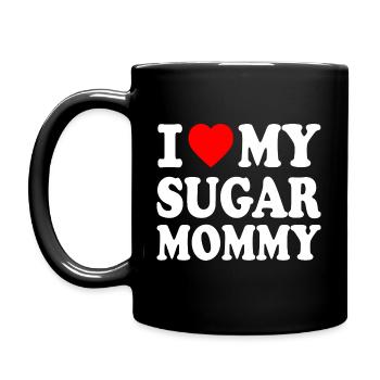 I love my Sugar mommy - Tasse einfarbig - Schwarz - Links