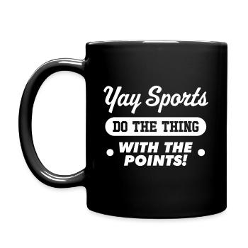 Yay Sports Do the thing with the points - Full Colour Mug - black - Left