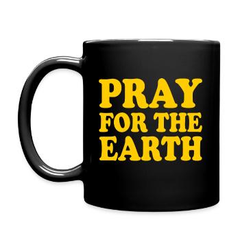 Pray for the earth - Mug uni - noir - Gauche