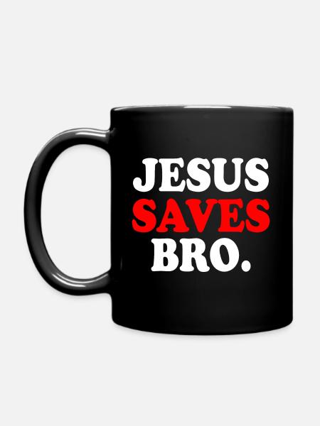 Jesus saves bro - Tasse einfarbig - Schwarz
