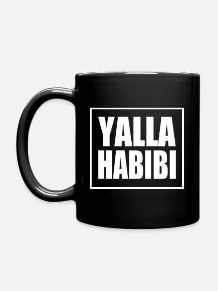 Yalla habibi - Tasse einfarbig - Schwarz