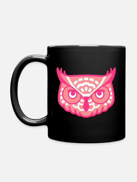 Amis de la forêt Hibou grand-duc - Mug uni - noir