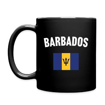 Barbados Flagge - Tasse einfarbig - Schwarz - Links