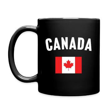 Canada Flag - Full Colour Mug - black - Left