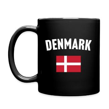 Drapeau du Danemark - Mug uni - noir - Gauche