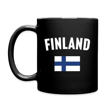 Finland Flag - Full Colour Mug - black - Left