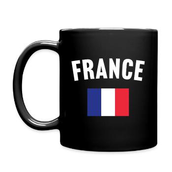 France Flag - Full Colour Mug - black - Left