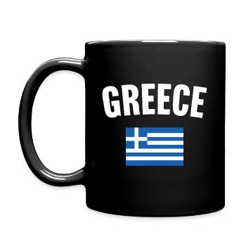 Drapeau de la Grèce - Mug uni - noir - Gauche