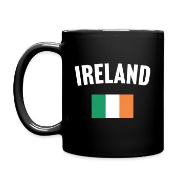 Irland Flagge - Tasse einfarbig - Schwarz - Links